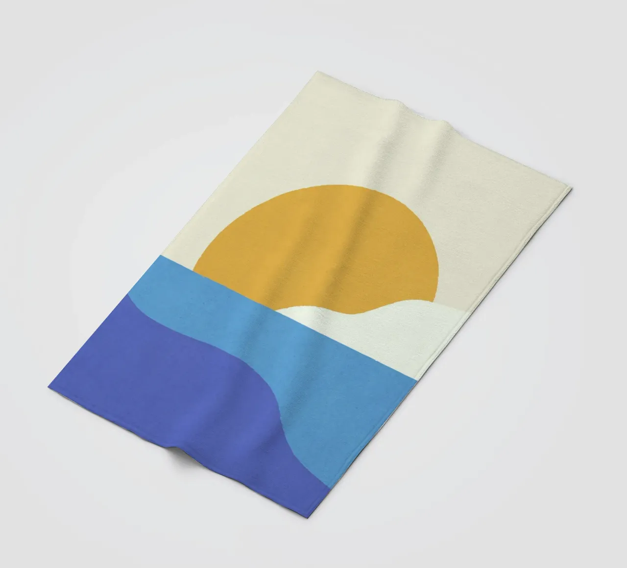 Sunny Island - Oro blu coperta in pile da MoonlightPrint