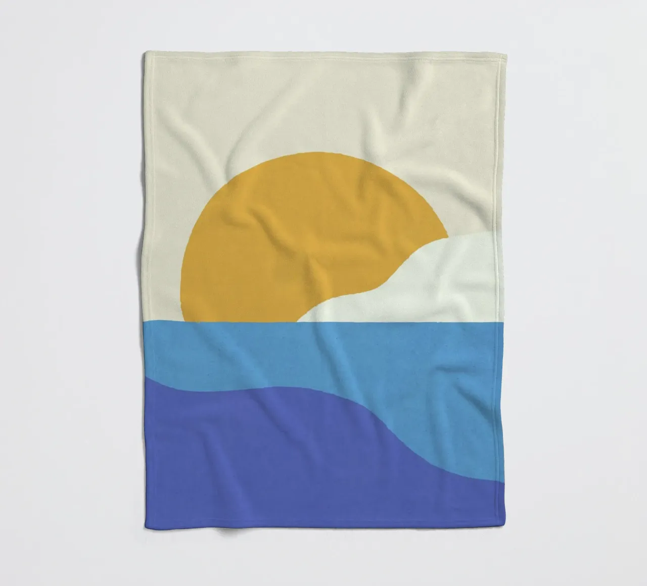 Sunny Island - Oro blu coperta in pile da MoonlightPrint