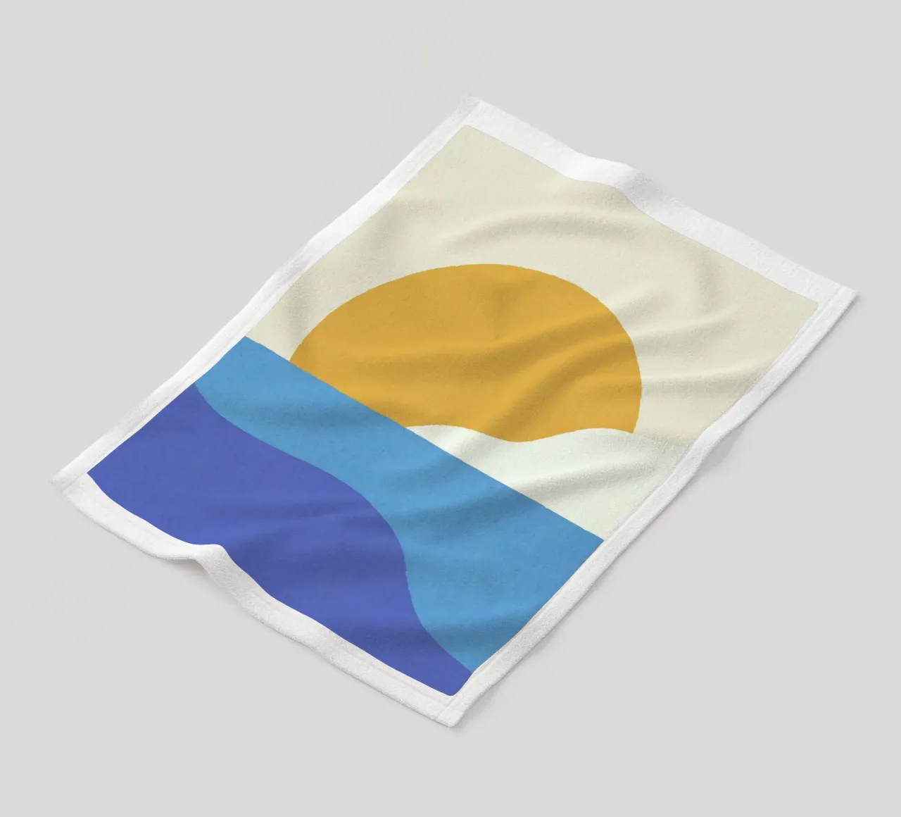 Sunny Island - Oro blu coperta in pile da MoonlightPrint