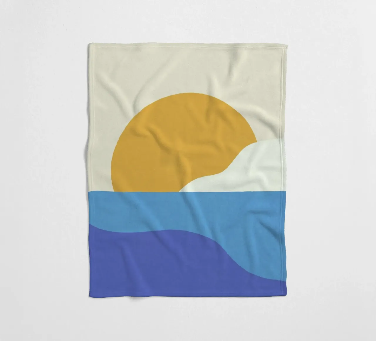 Sunny Island - Oro blu coperta in pile da MoonlightPrint