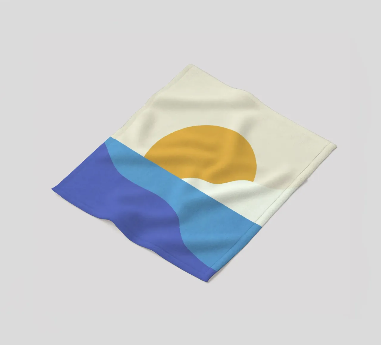 Sunny Island - Oro blu coperta in pile da MoonlightPrint