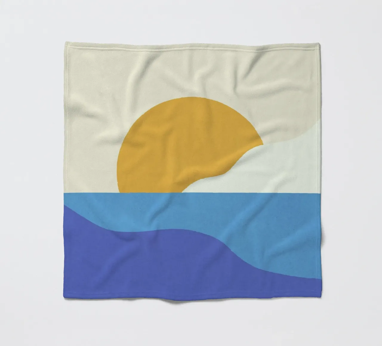 Sunny Island - Oro blu coperta in pile da MoonlightPrint