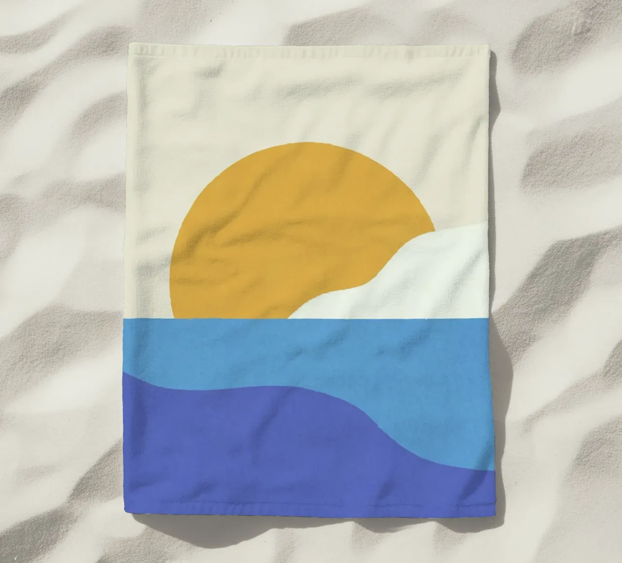 Sunny Island - Oro blu telo mare da MoonlightPrint