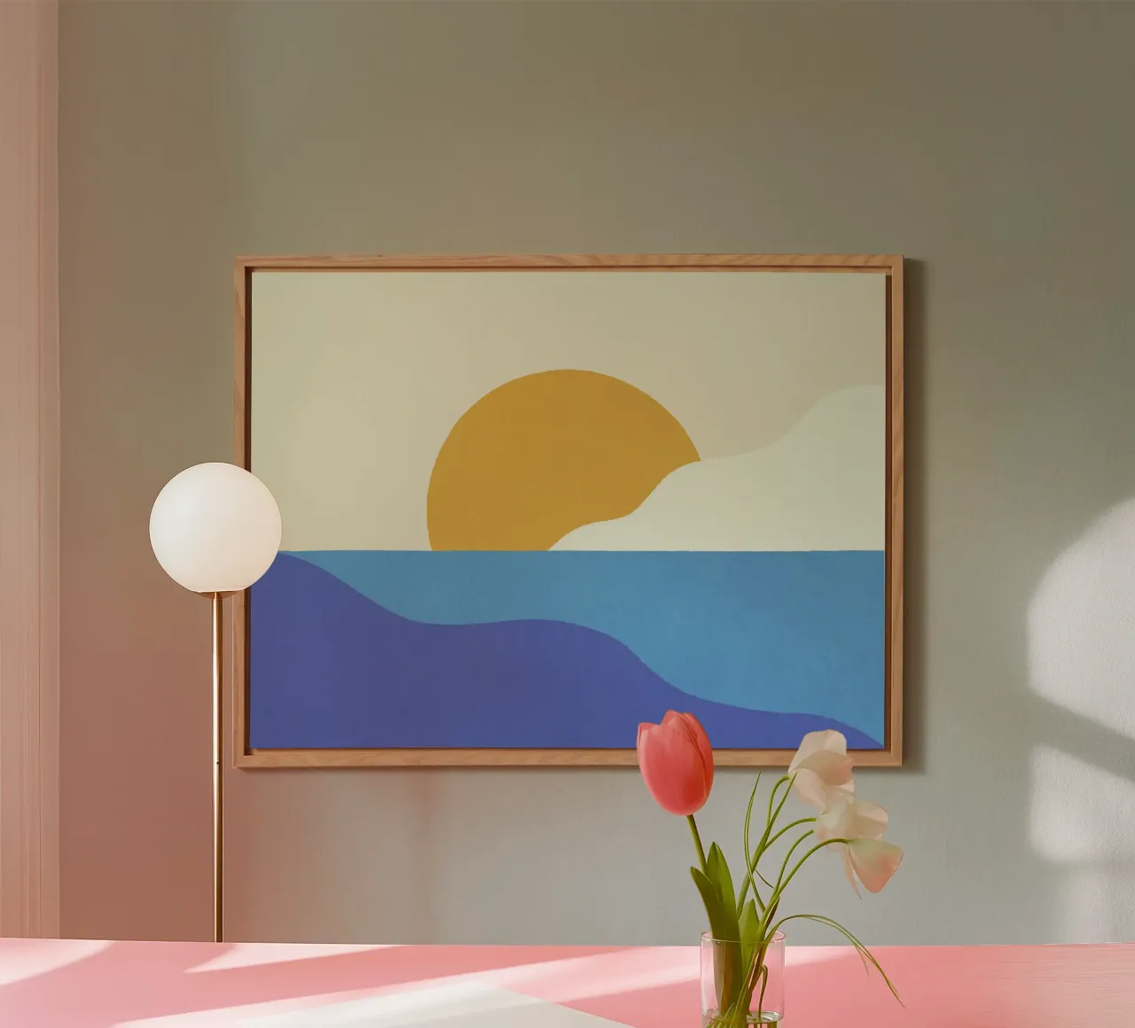 Sunny Island - Oro blu alluminio dibond da MoonlightPrint
