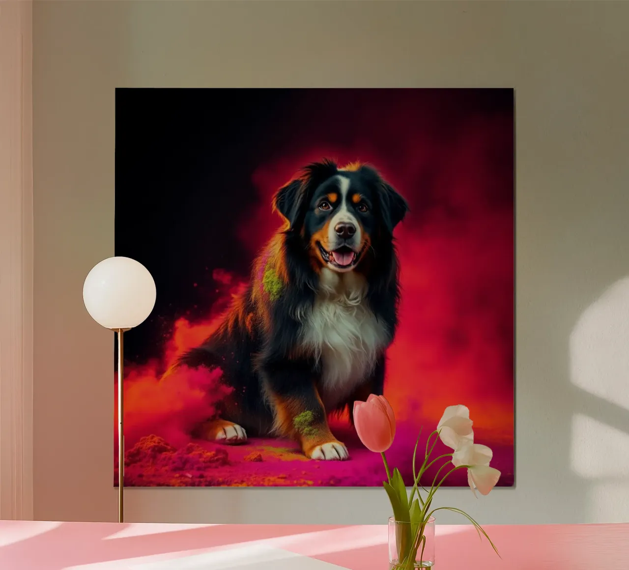 The colorful Bernese Mountain Dog #128 hahnemühle by Yumis.Beargang.and.Me