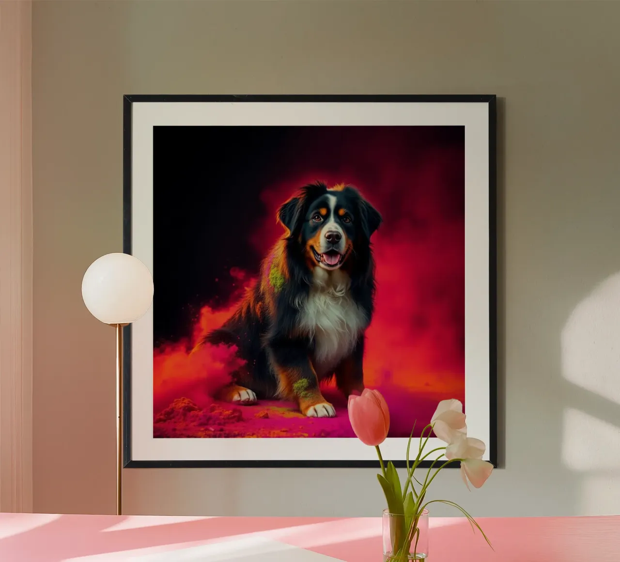 The colorful Bernese Mountain Dog #128 hahnemühle by Yumis.Beargang.and.Me