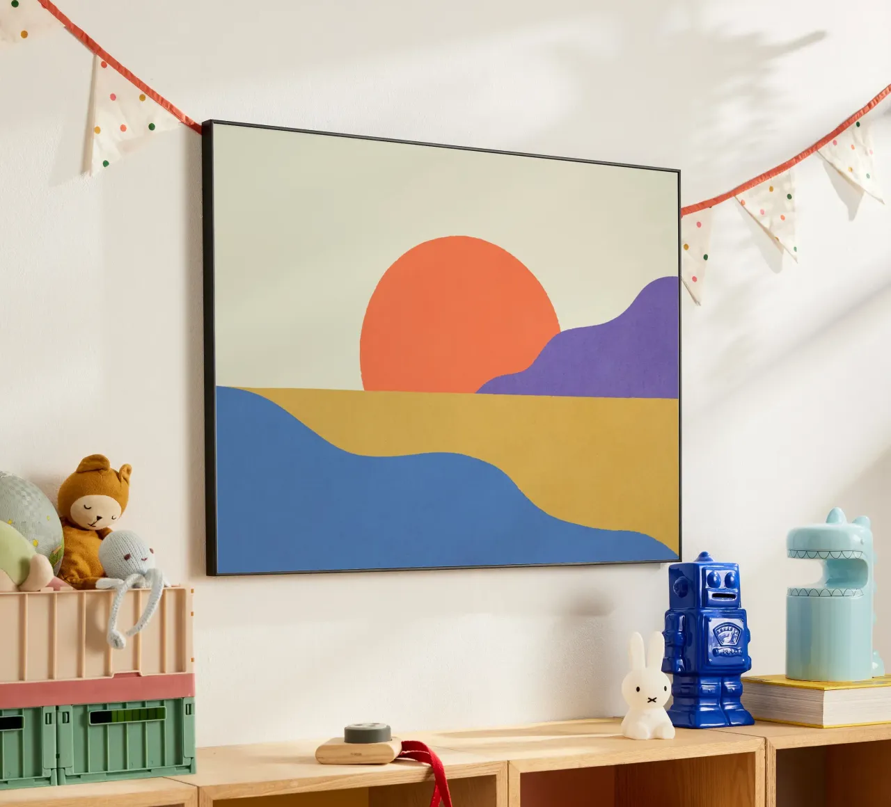 Isola del Tramonto - Rosso Blu alluminio dibond da MoonlightPrint
