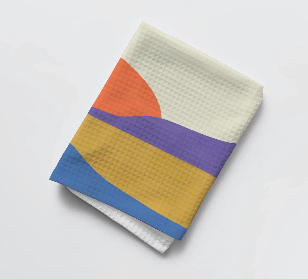 Sunset Island - Red Blue tea towel by MoonlightPrint