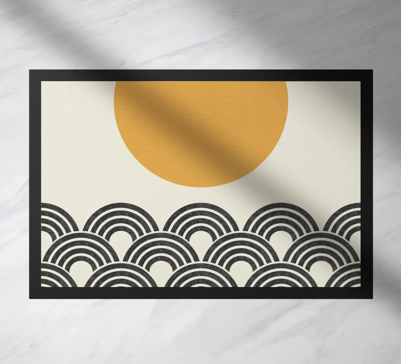 Sun Wave Pattern - Oriental doormat by MoonlightPrint
