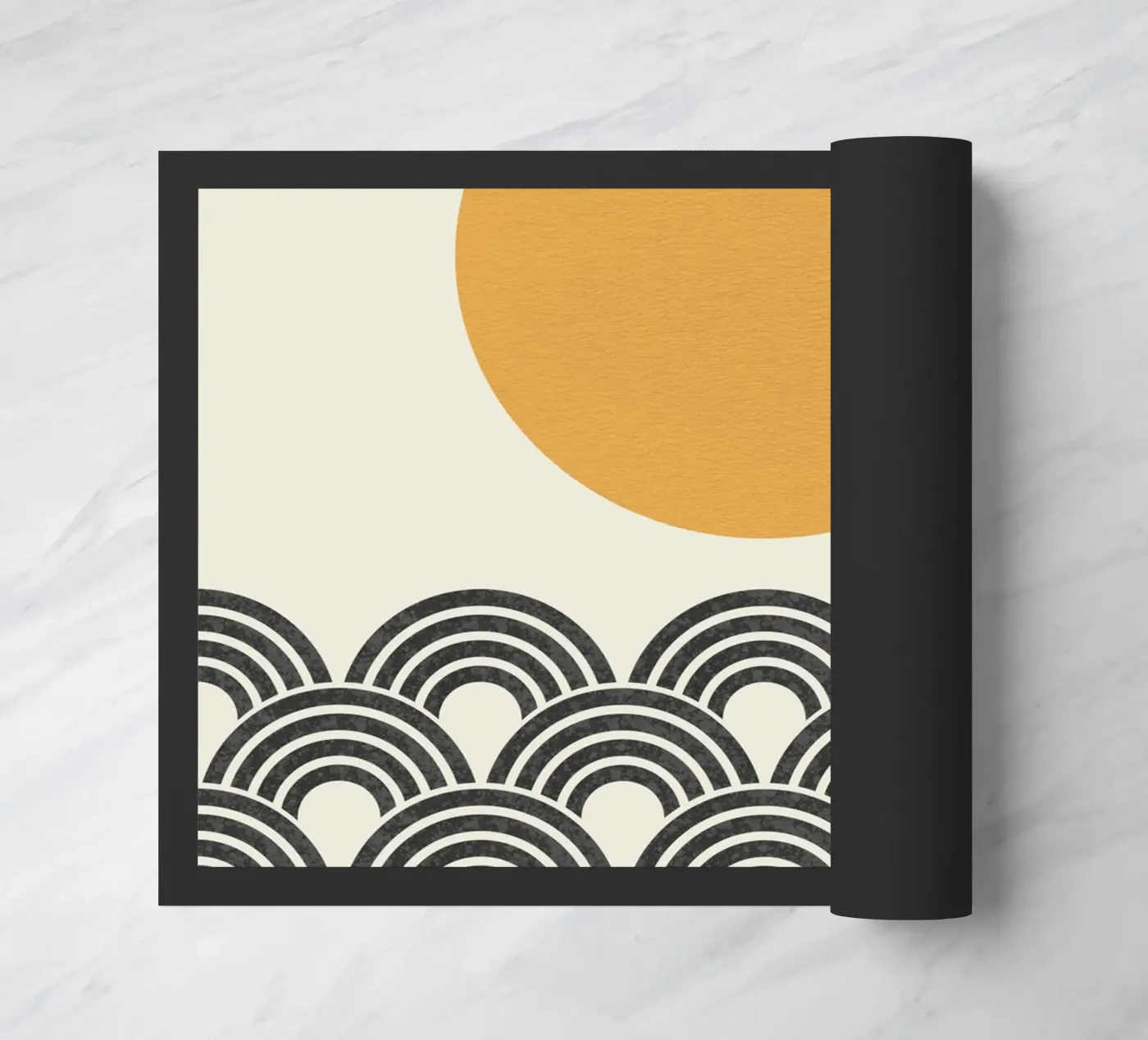 Sun Wave Pattern - Oriental doormat by MoonlightPrint