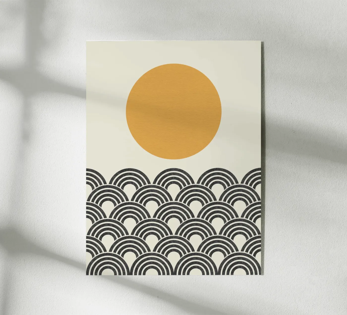 Sun Wave Pattern - Oriental Acryl-Glas von MoonlightPrint