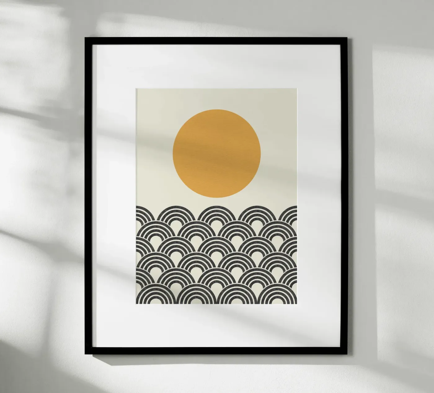 Sun Wave Pattern - Oriental poster by MoonlightPrint