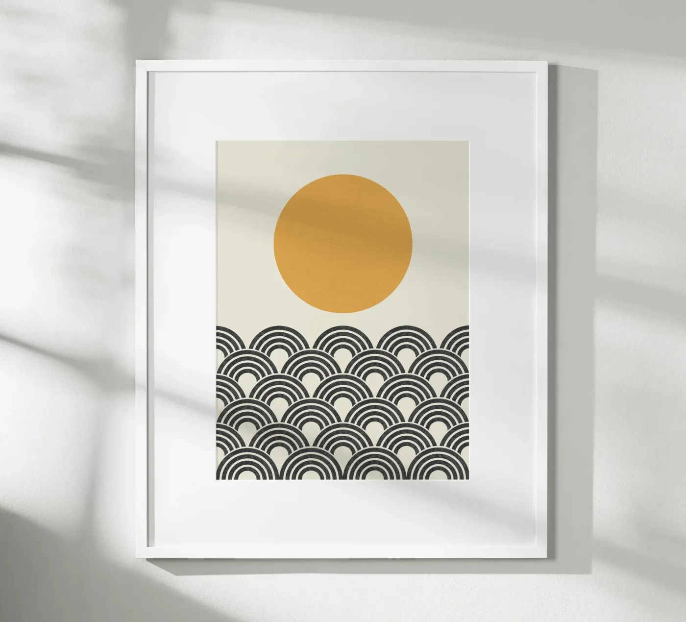 Sun Wave Pattern - Oriental poster by MoonlightPrint