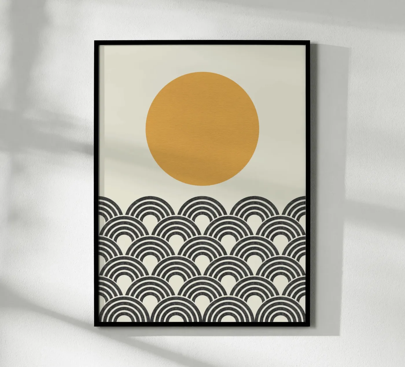 Sun Wave Pattern - Oriental poster by MoonlightPrint