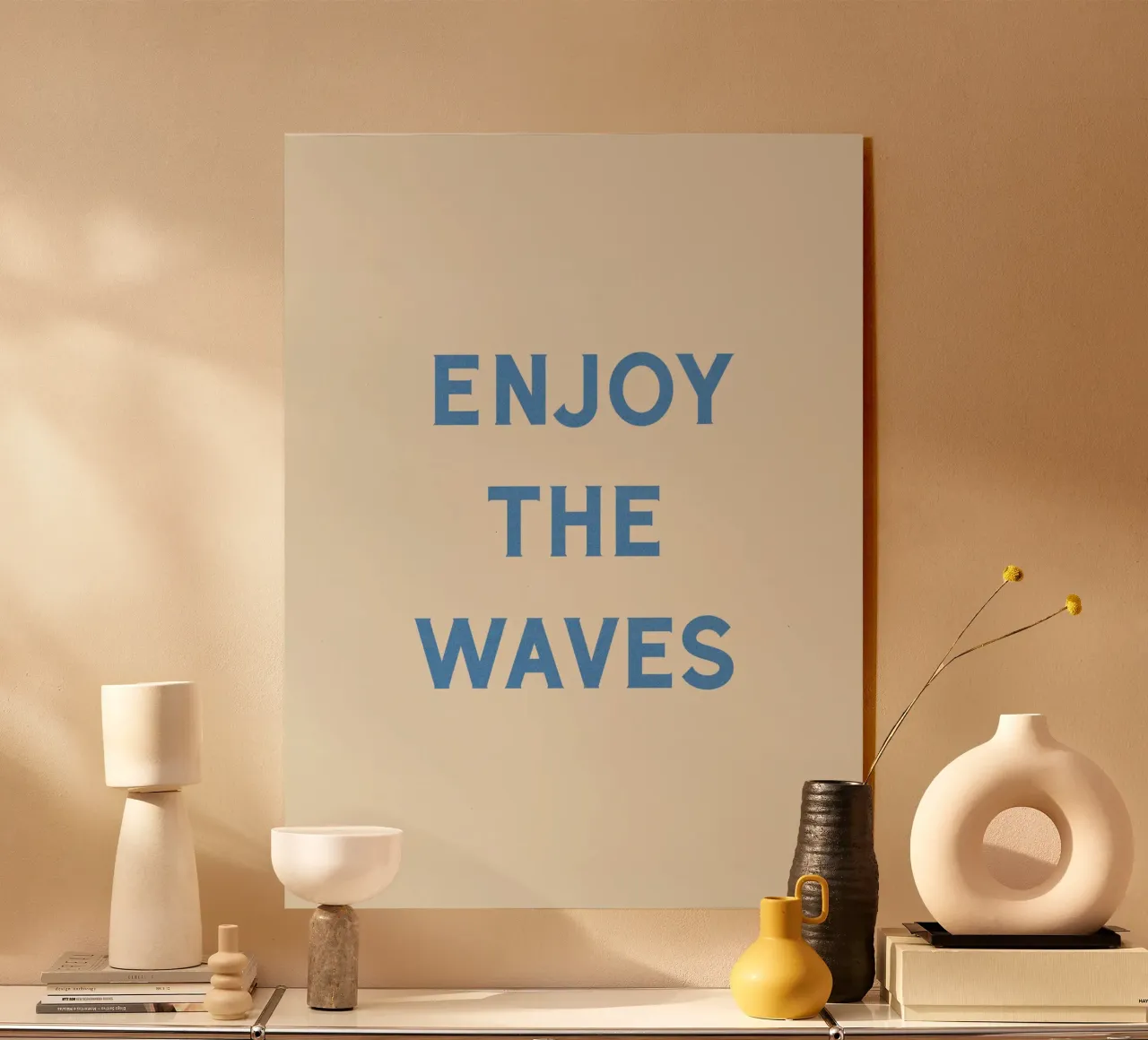 Enjoy The Waves - Typography acrylic glass by MoonlightPrint
