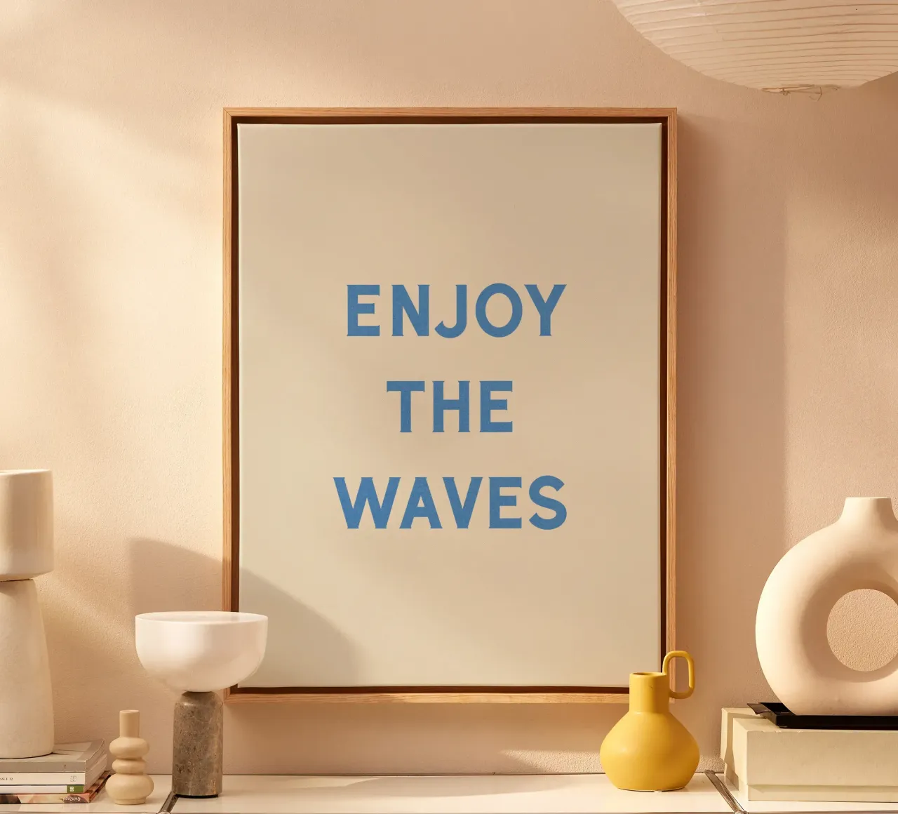 Enjoy The Waves - Typography canvas by MoonlightPrint