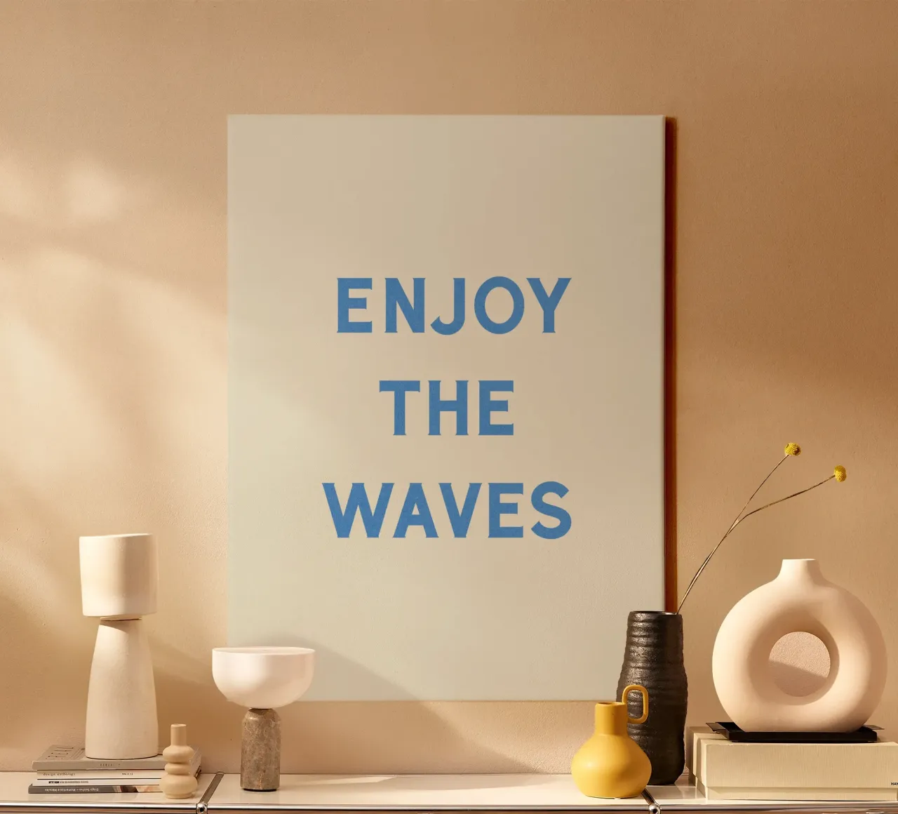Enjoy The Waves - Typography canvas by MoonlightPrint