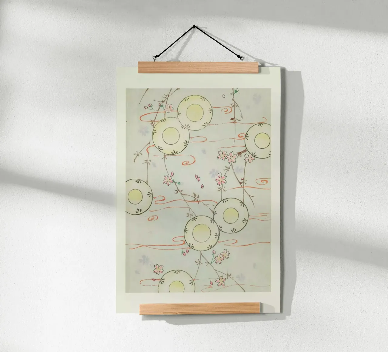 Shin-Bijutsukai - Floral Flow poster con telaio in plastica da Vintage by JUNIQE