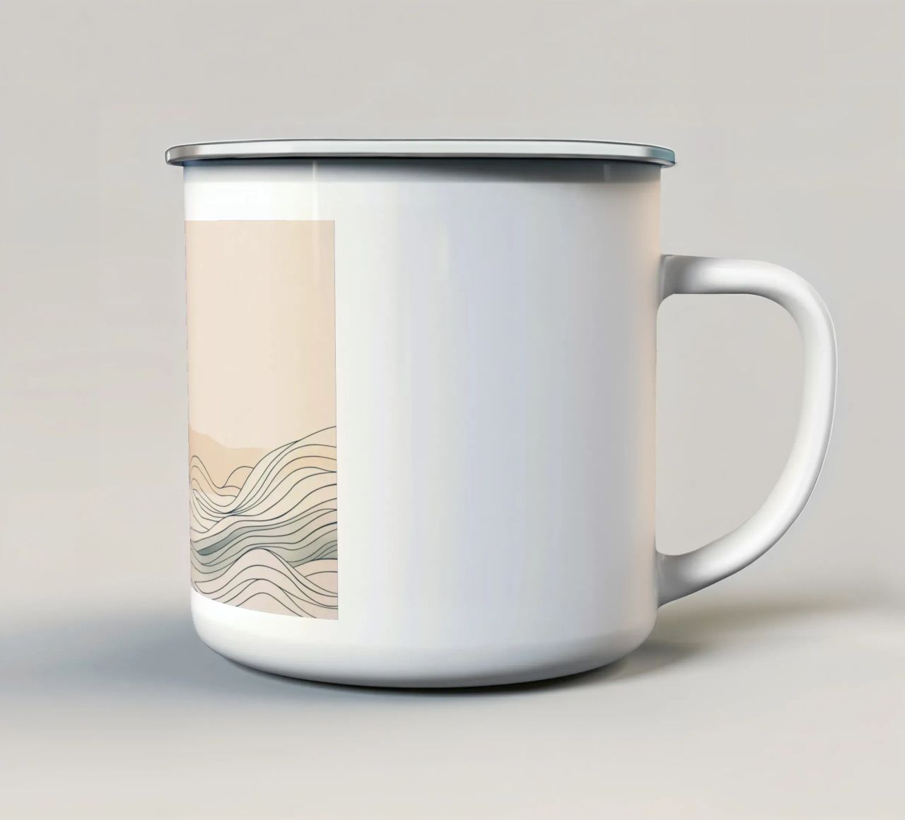 Zonsondergang, astratto tazza in smalto da Imagine