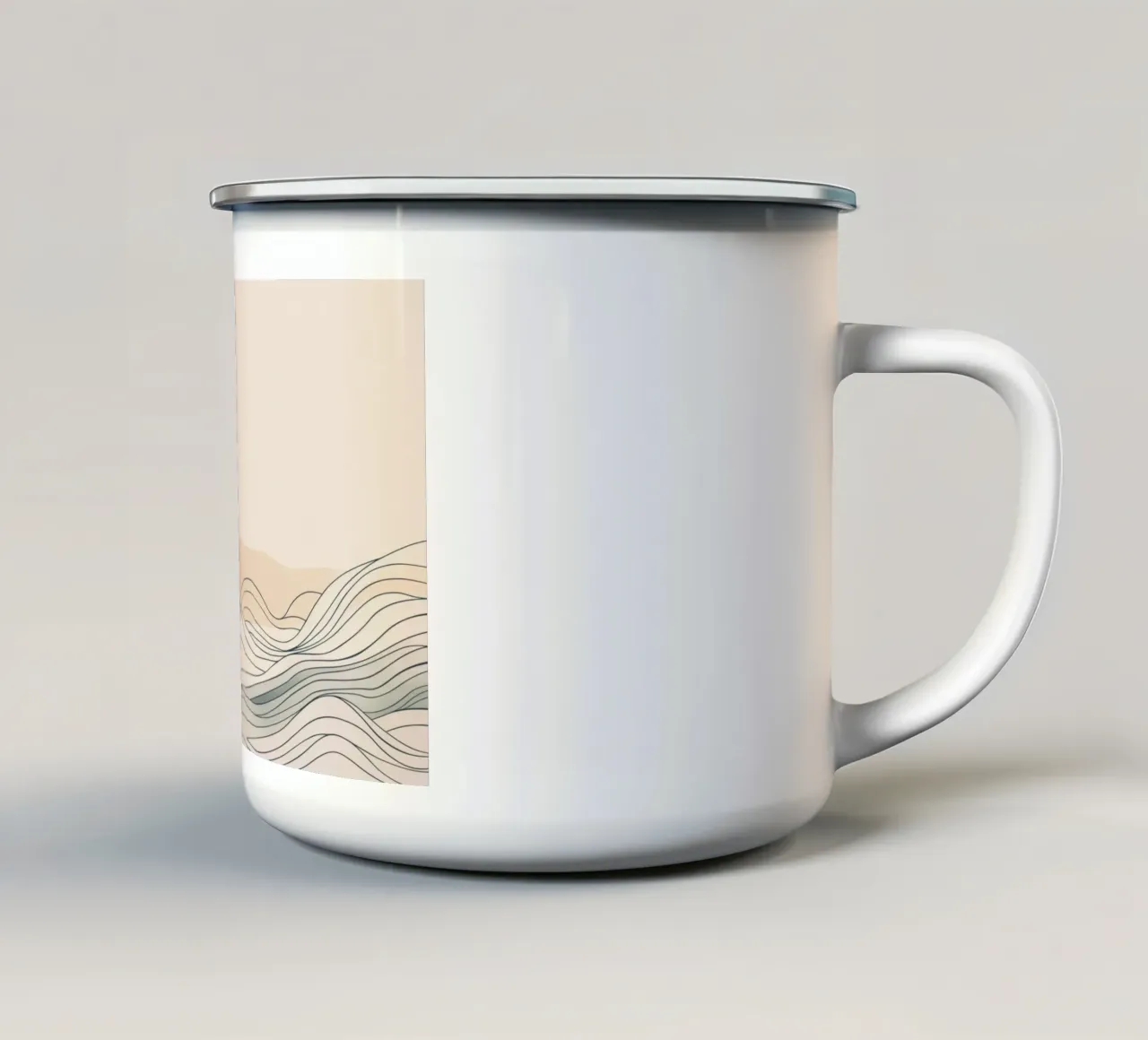 Zonsondergang, astratto tazza in smalto da Imagine
