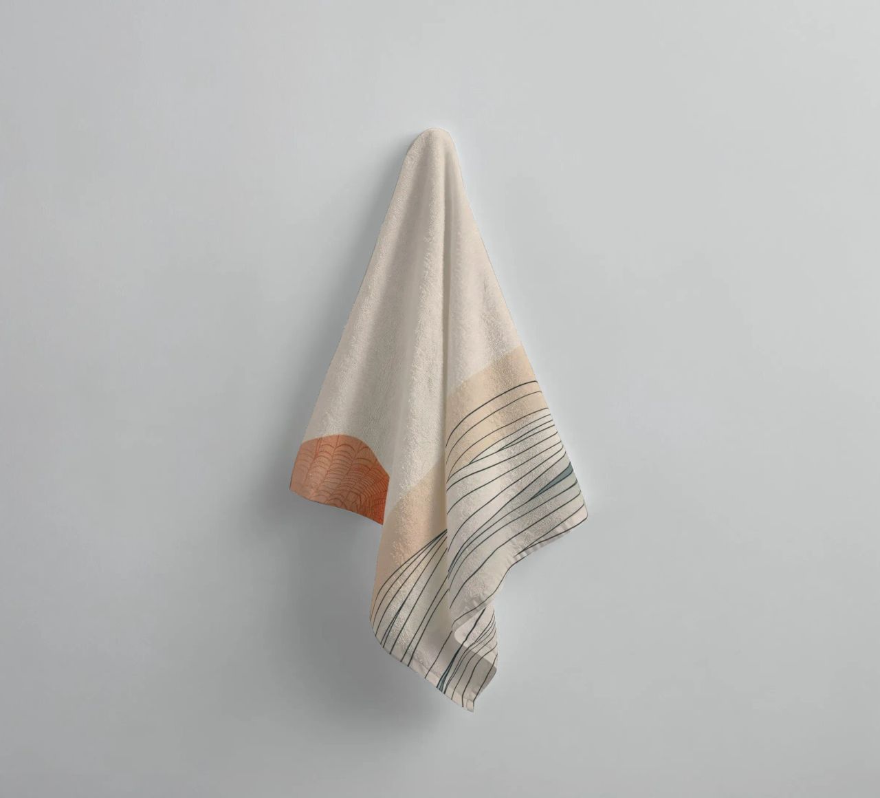 Zonsondergang, abstract serviette de bain de Imagine