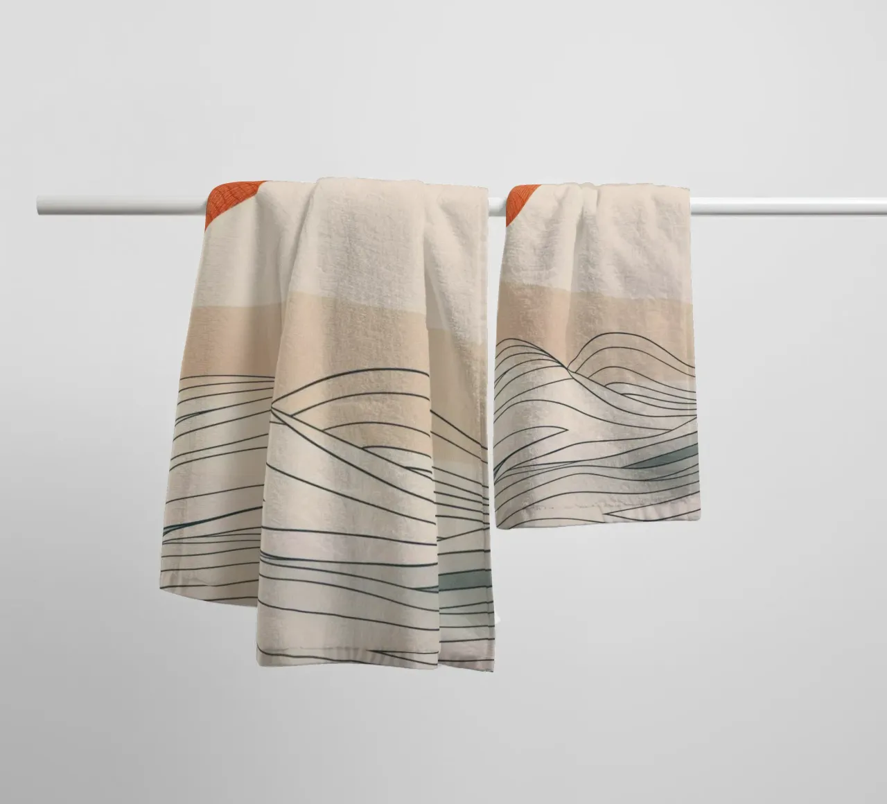 Zonsondergang, astratto asciugamano da bagno da Imagine