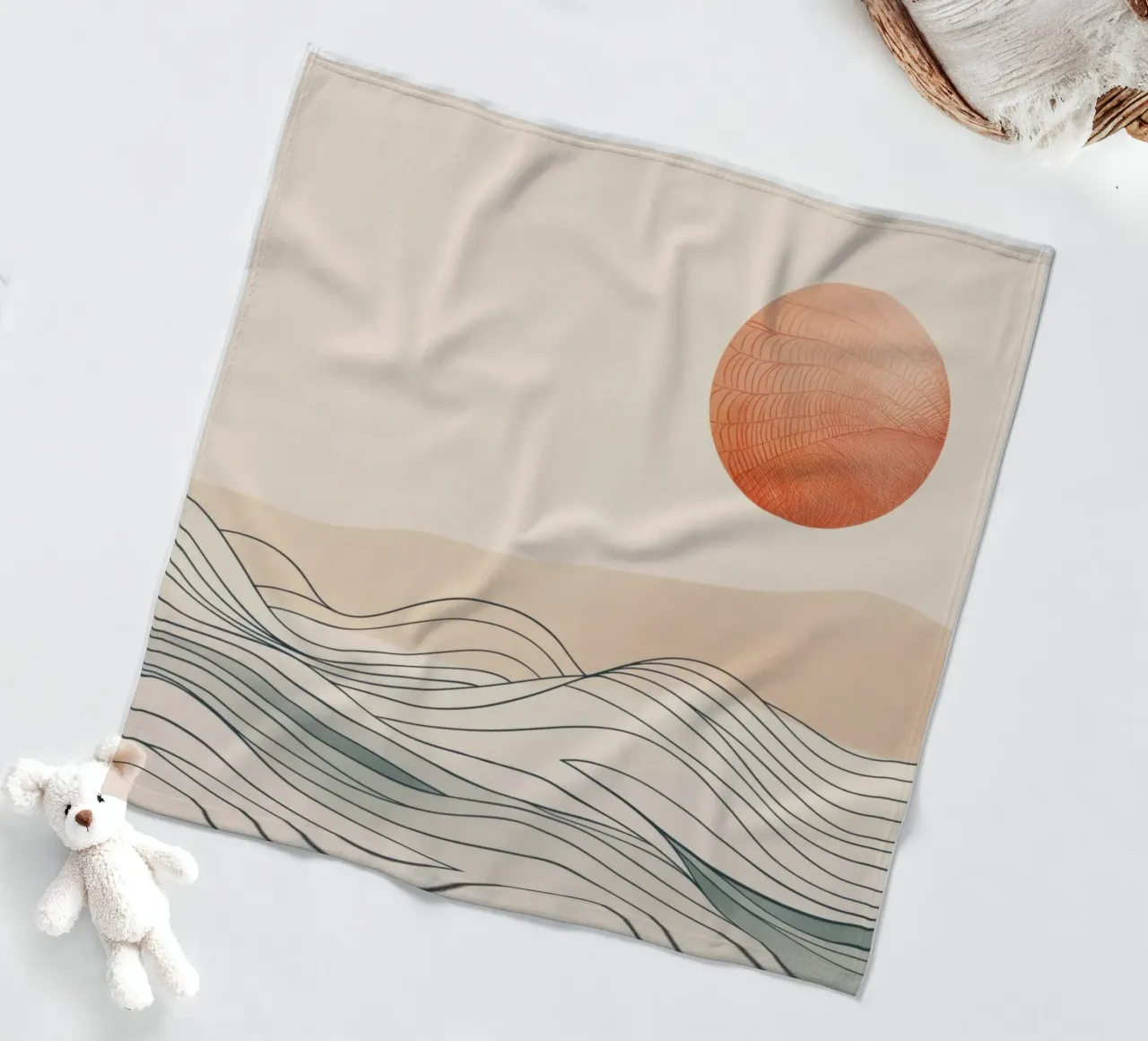 Zonsondergang, abstract Fleecedecke von Imagine