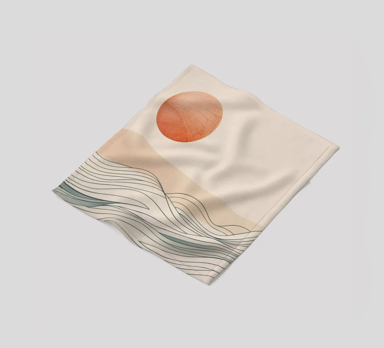 Zonsondergang, abstract Fleecedecke von Imagine