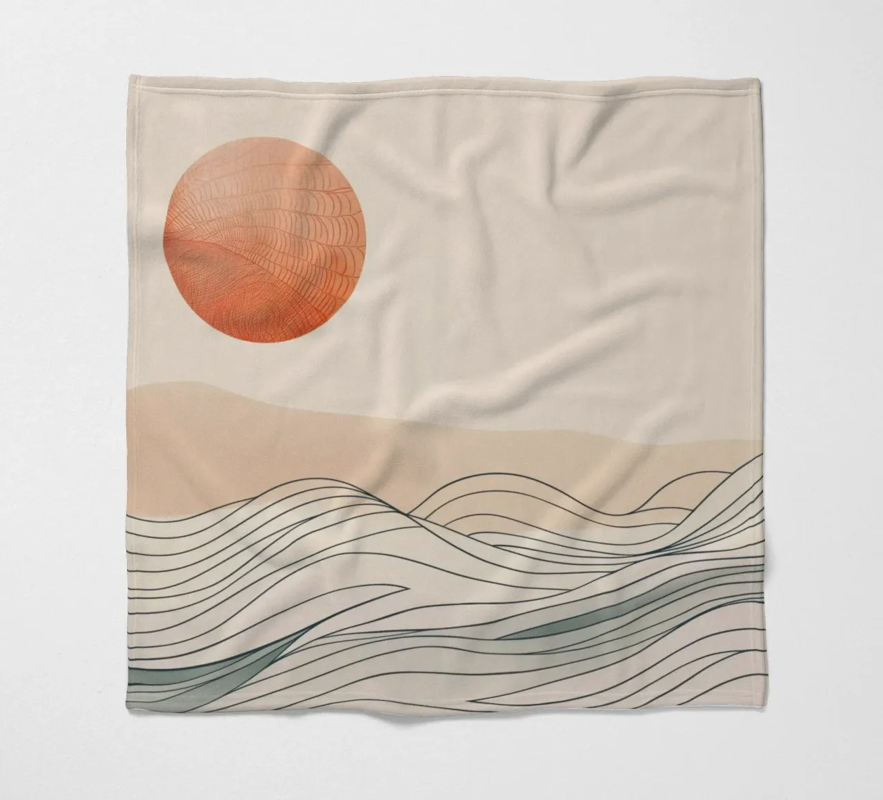 Zonsondergang, abstract Fleecedecke von Imagine