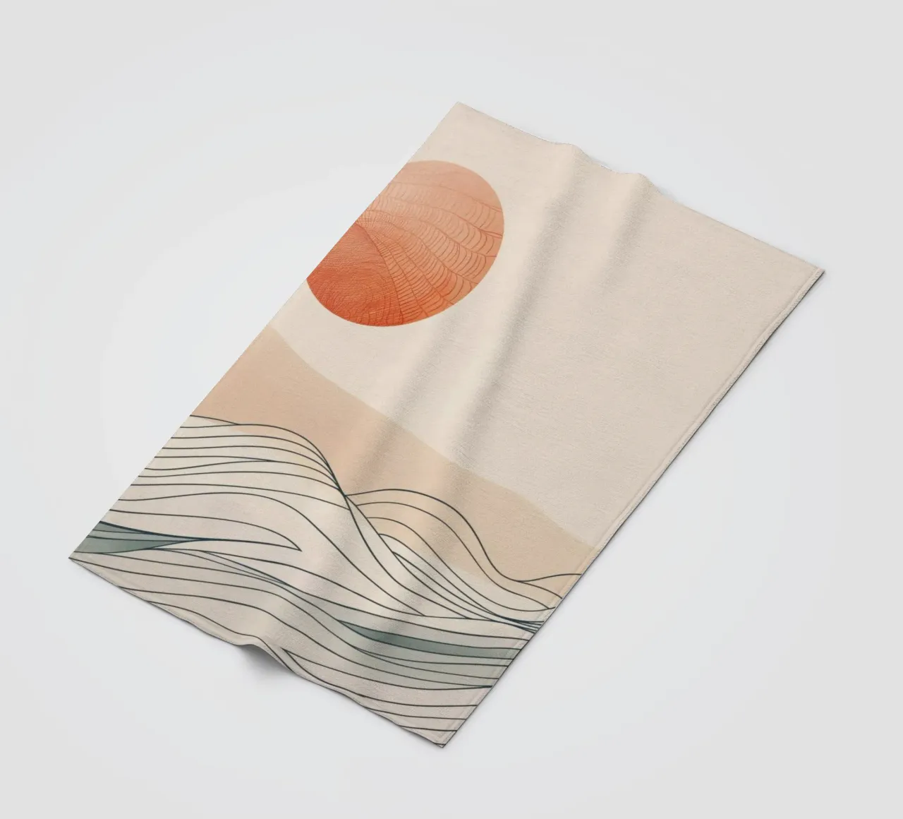 Zonsondergang, abstract Fleecedecke von Imagine