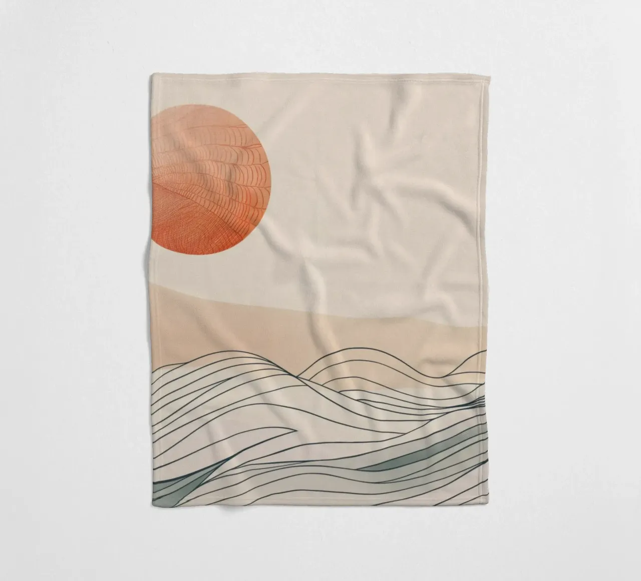 Zonsondergang, abstract Fleecedecke von Imagine