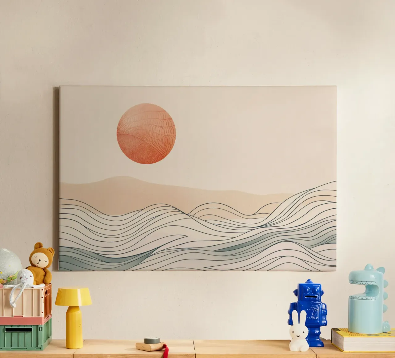 Zonsondergang, astratto tela con Cornice a cassetta da Imagine