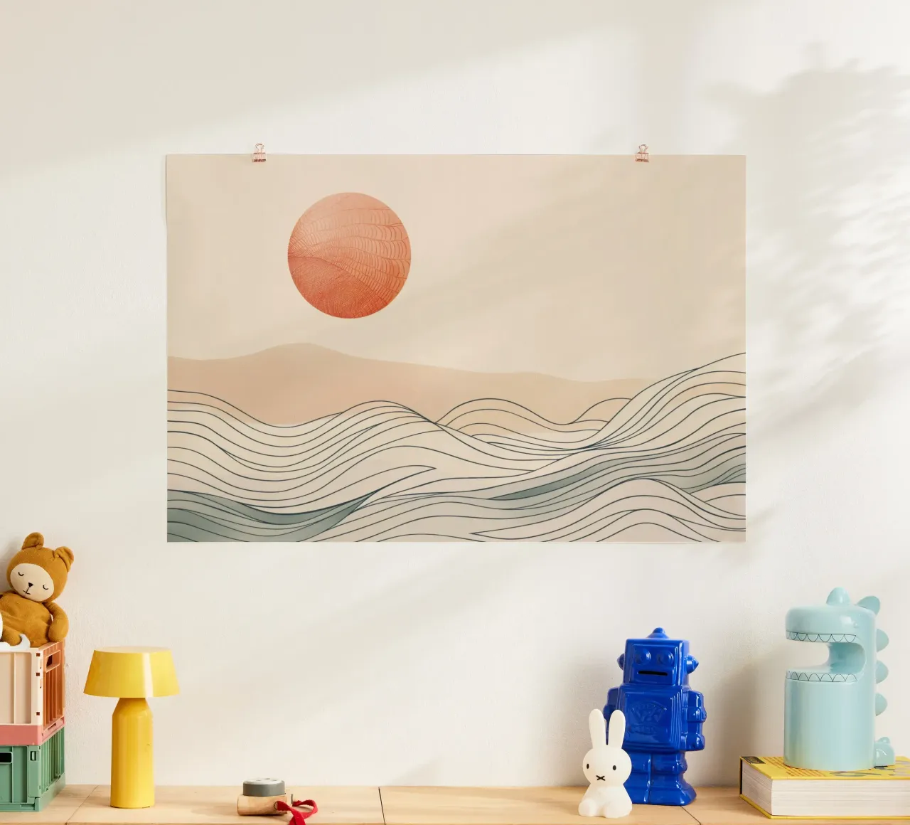 Zonsondergang, abstract Hahnemühle von Imagine
