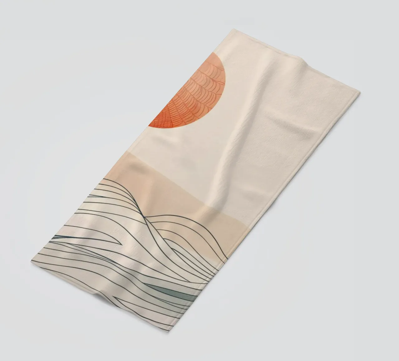 Zonsondergang, abstract beach towel by Imagine
