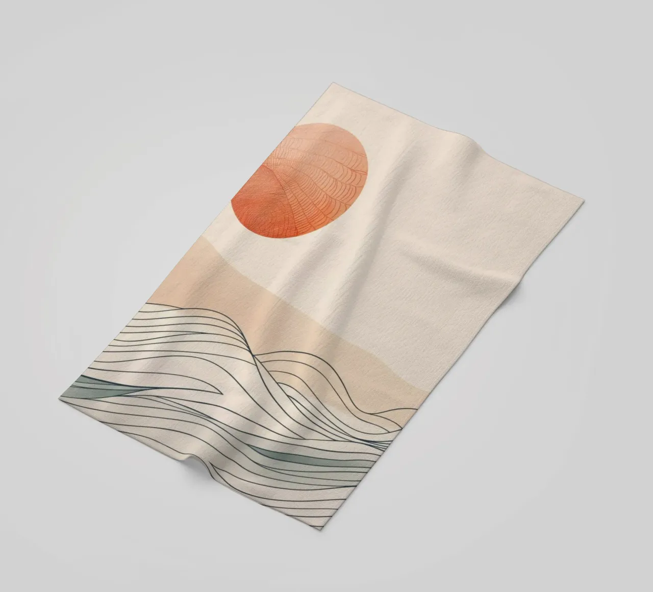 Zonsondergang, abstract beach towel by Imagine
