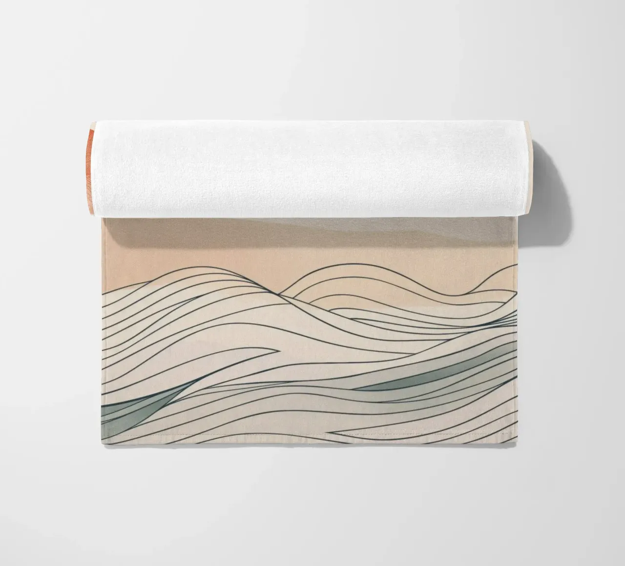 Zonsondergang, abstract beach towel by Imagine