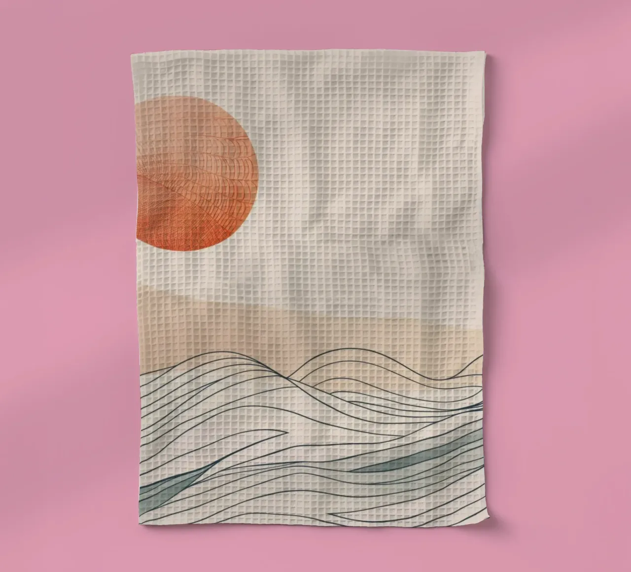 Zonsondergang, abstract Geschirrtuch von Imagine