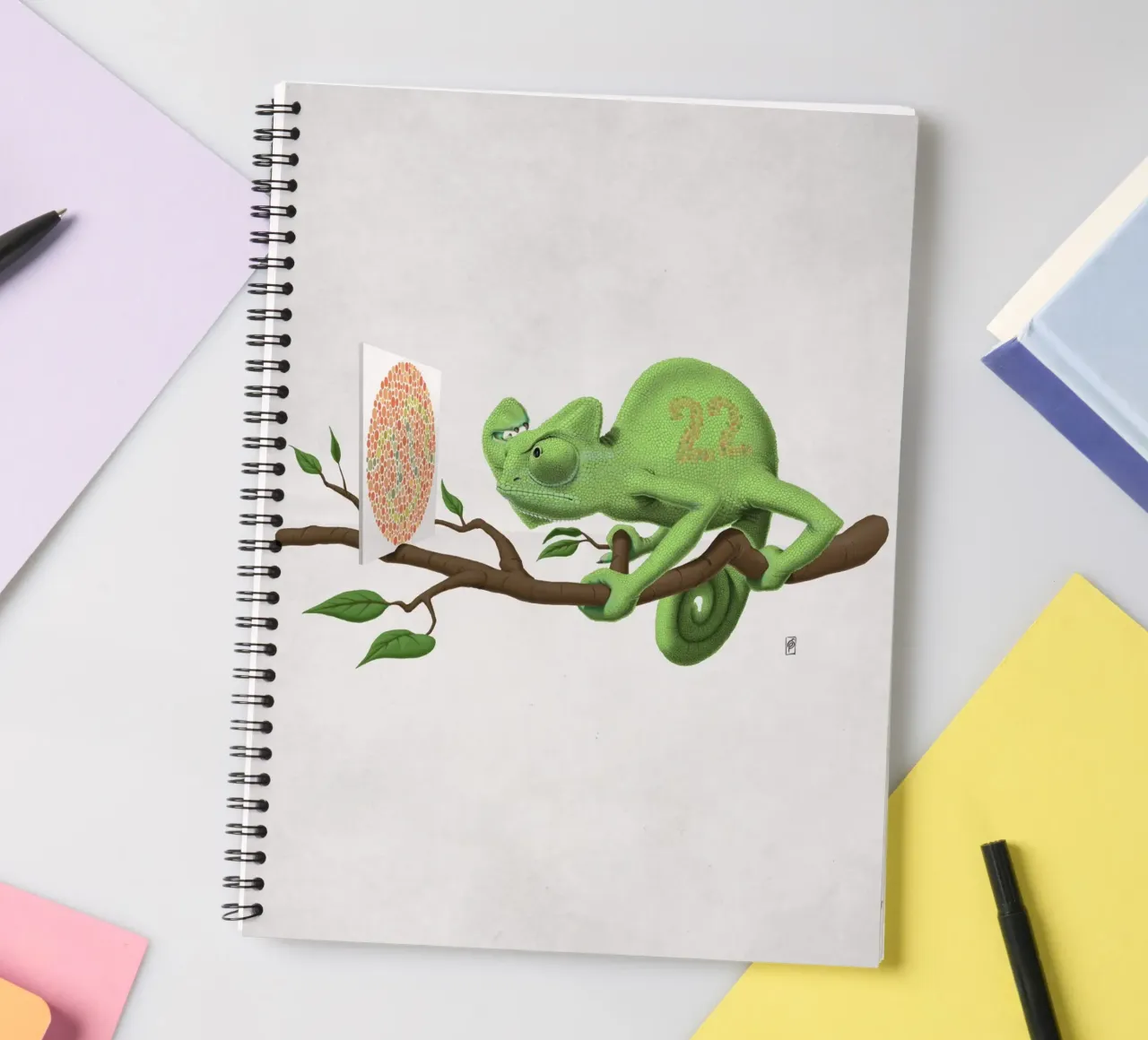 Can´t see it myself (Wordless) spiral notebook by Rob Art | Illustration
