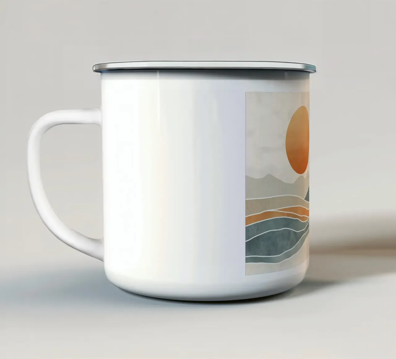 Sole astratto tazza in smalto da Imagine