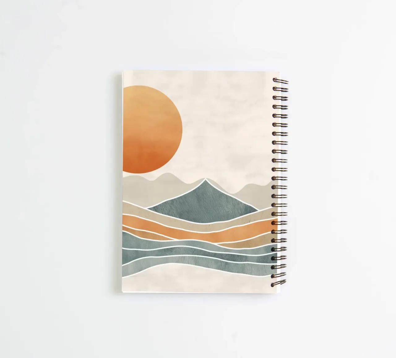Abstract sun spiral notebook by Imagine