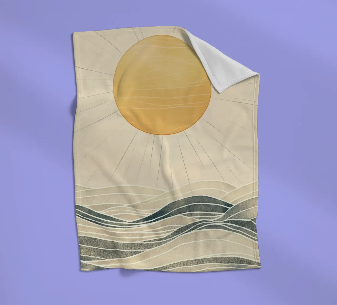 Il sole sul mare coperta in pile da Imagine