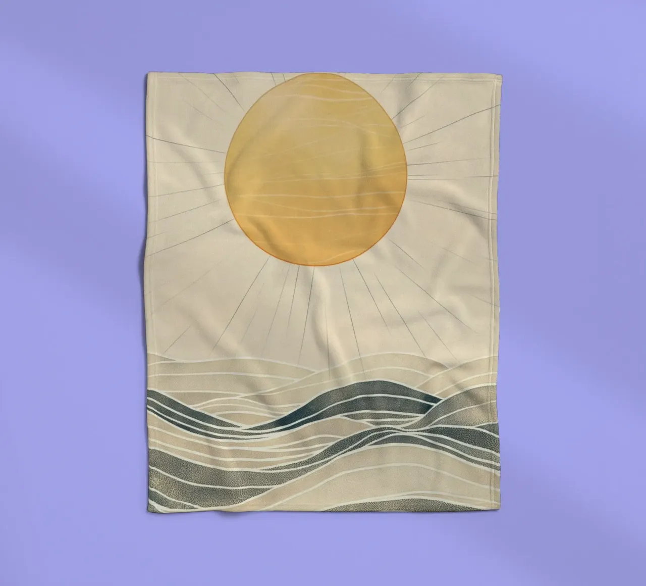 Il sole sul mare coperta in pile da Imagine
