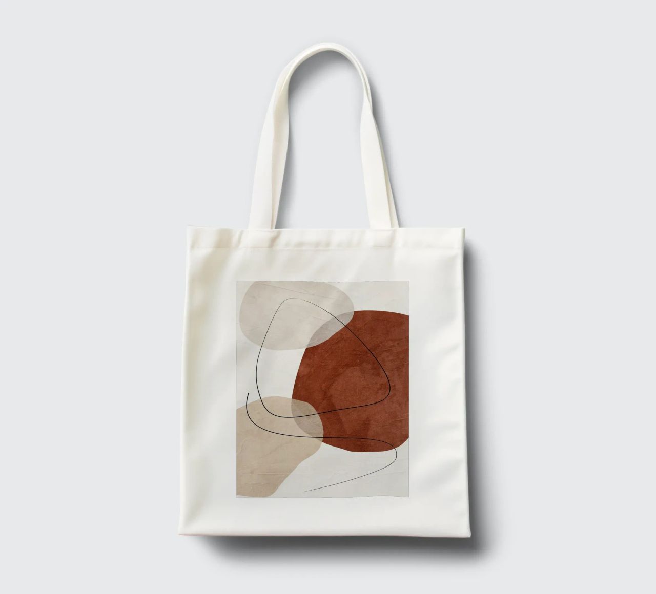 forme astratte linea forme organiche forme geometriche curve borsa in juta da Gloria A Kifyuk