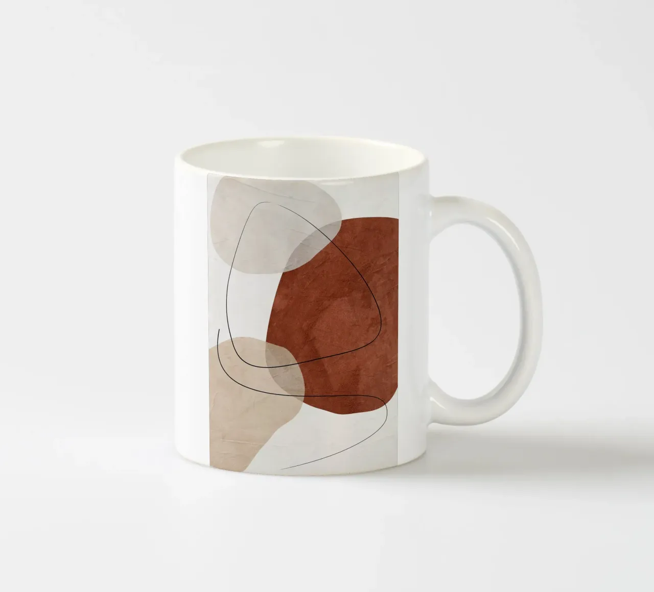 forme astratte linea forme organiche forme geometriche curve tazza in ceramica da Gloria A Kifyuk