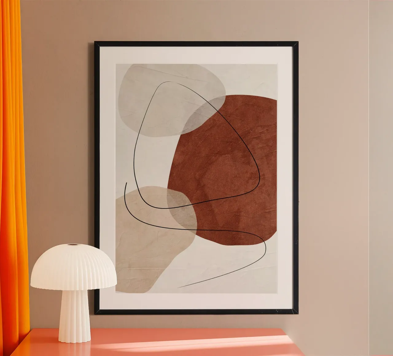 formas abstractas línea formas orgánicas formas geométricas curvas poster de Gloria A Kifyuk