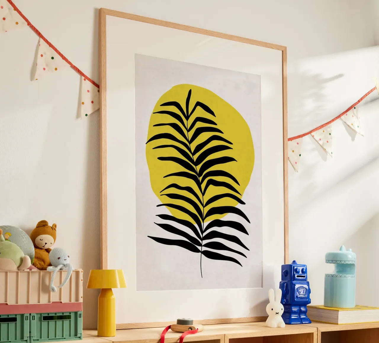 Leaves in the Sun poster con telaio in alluminio da Pure