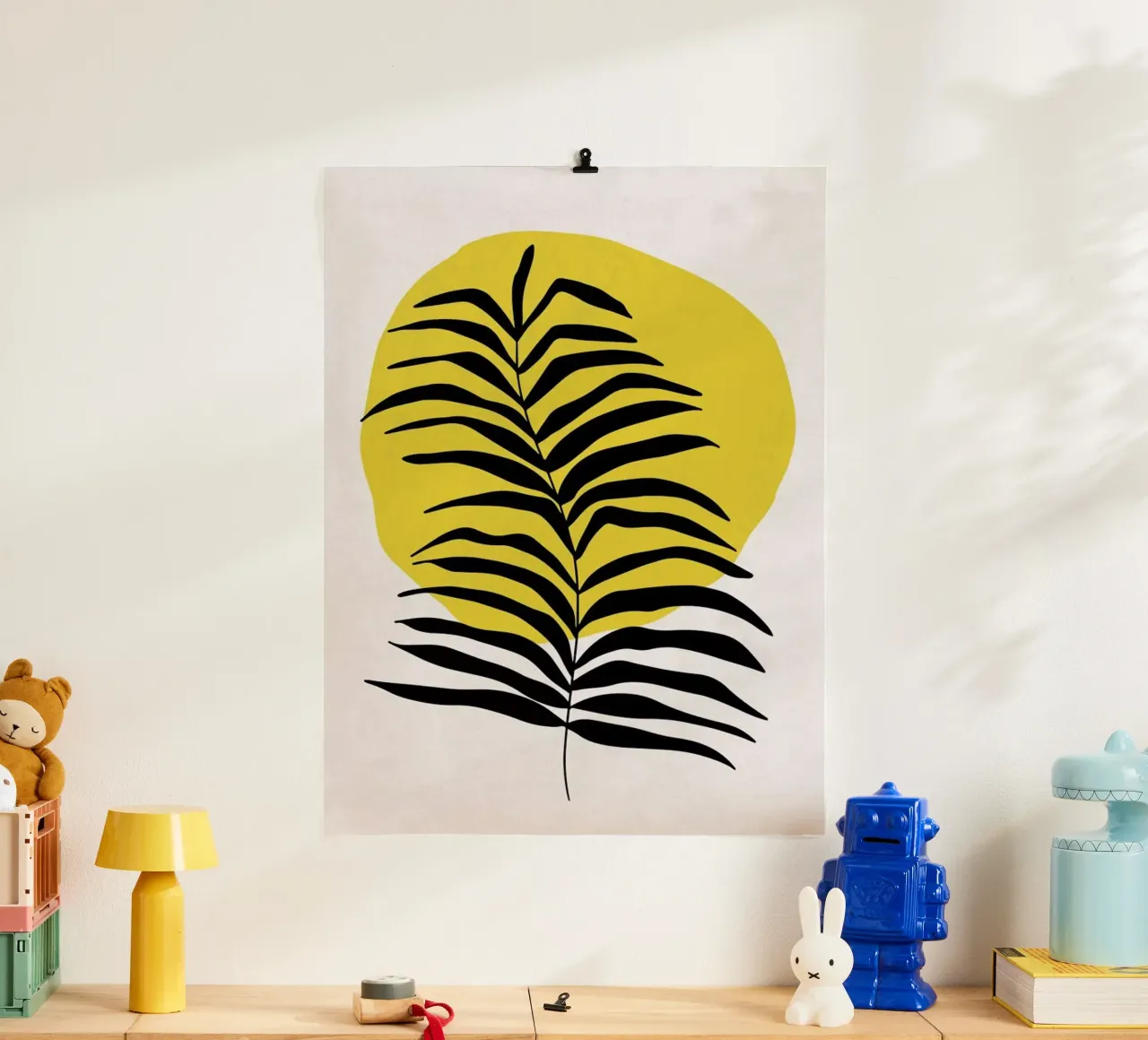Leaves in the Sun poster con telaio in alluminio da Pure