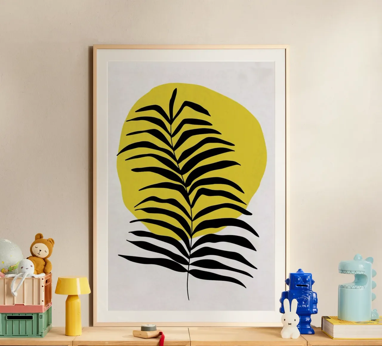 Leaves in the Sun poster con telaio in alluminio da Pure