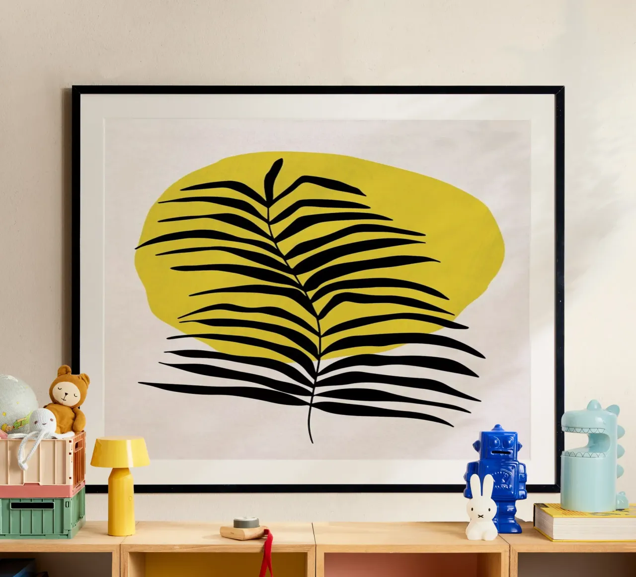 Leaves in the Sun poster con telaio in alluminio da Pure