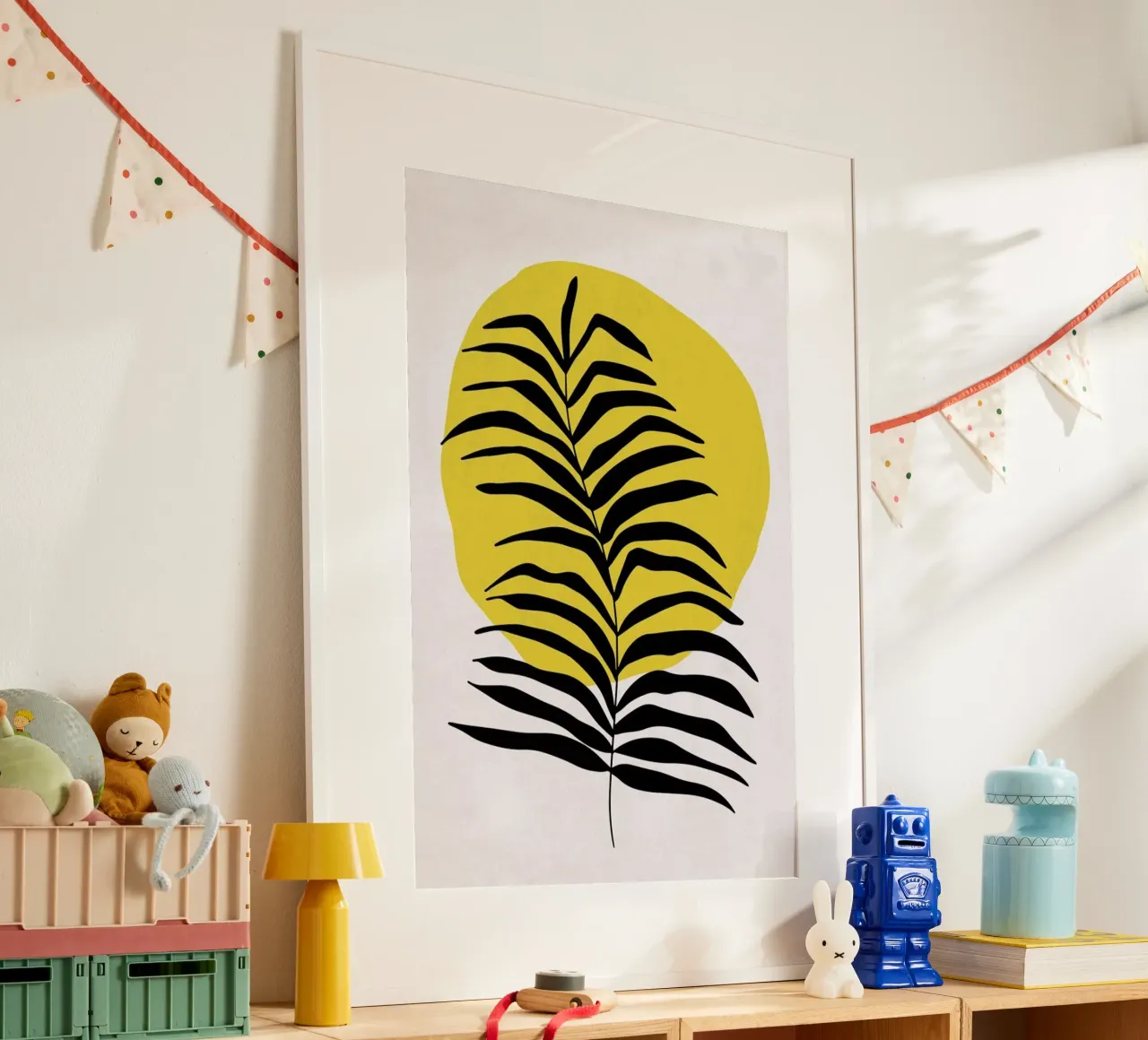 Leaves in the Sun poster con telaio in alluminio da Pure